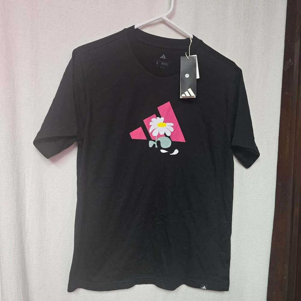Adidas Soft Side T2 T-Shirt Size M Black Daisy Logo